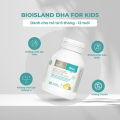 Bổ sung Bio Island DHA for kids cho bé 60 viên từ 4 tuần tuổi trở lên