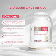 Bio Island ZinC cho bé 120 viên bổ sung kẽm cho bé