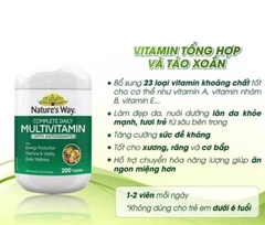Vitamin tổng hợp Nature’s Way Complete Daily Multivitamin Úc hộp 200 viên