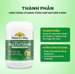 Vitamin tổng hợp Nature’s Way Complete Daily Multivitamin Úc hộp 200 viên