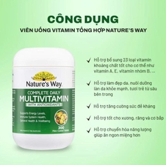 Vitamin tổng hợp Nature’s Way Complete Daily Multivitamin Úc hộp 200 viên