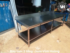 Bàn inox 2 tầng