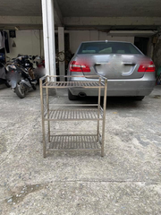 Kệ inox 3 tầng thanh vuông