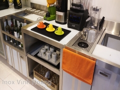 Quầy pha chế cafe inox