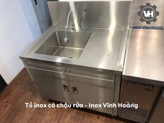 Tủ inox có bồn rửa