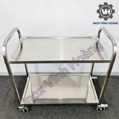 Xe đẩy inox 2 tầng