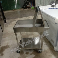 Xe đẩy inox có hộp đựng