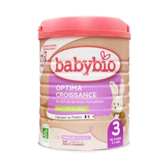 Sữa Bò Hữu Cơ Tăng Trưởng Babybio Số 3 Dòng Optima Bổ Sung Lợi Khuẩn 800g (10-36 tháng)