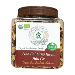 Nấm Linh Chi Sừng Hươu Hữu Cơ Phú Gia (Dạng Thái Lát) 200g