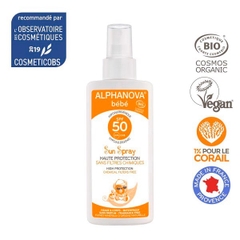 Kem Chống Nắng Hữu Cơ Cho Bé SPF50 Dạng Xịt Alphanova BeBe 125g