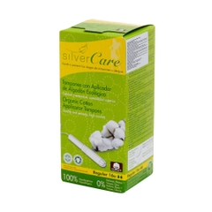 Tampon Hữu Cơ 2 Giọt Có Cần Đẩy Silvercare Regular 16 Miếng