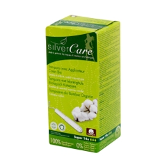 Tampon Hữu Cơ 3 Giọt Có Cần Đẩy Silvercare Super 14 Miếng