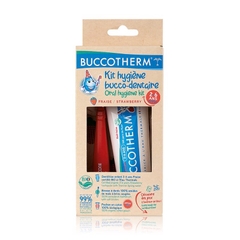 Bộ Chăm Sóc Răng Hữu Cơ Trẻ Em Vị Dâu Buccotherm 50ml Kèm Bàn Chải (2-6Y)