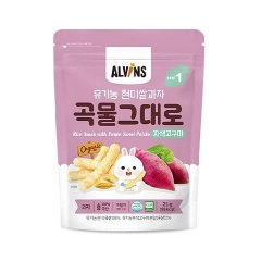 Bánh Gạo Lứt Ăn Dặm Hữu Cơ Cho Bé Vị Khoai Lang Tím Alvins 25g