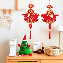 SET 2 LIỂN CÁ CHÉP CHỮ PHÚC KÈM CÂU ĐỐI TREO TRANG TRÍ DECOR (4)