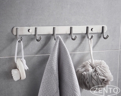 Móc Áo Treo Nhà Vệ Sinh 6 Móc Inox Bắt Tường (3)