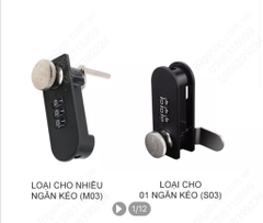 (2) Khóa số ngăn kéo bàn, hộc tủ đơn hoặc nhiều ngăn, tủ để đồ, có thể thay đổi mã số