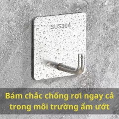Móc Treo Đồ Dán Tường Inox 304 Loại 1 (ko ck)