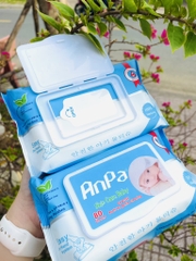 KHĂN ƯỚT ANPA CAO CẤP 80 TỜ CHÍNH HÃNG KHÔNG MÙI AN TOÀN CHO BÉ (1)