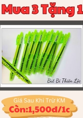 BÚT BI THIÊN LỘC MẪU XANH LÁ HOT TREND ( MUA 3 TẶNG 1) (ko ck)