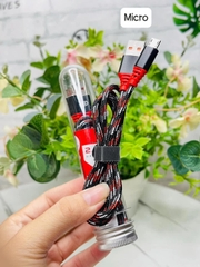 (5) Cáp sạc ống dây dù sạc nhanh 2.4A chính hãng BYZ Micro ( Samsung)