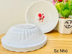 TÔ NHỰA TRẮNG HOA SIZE NHỎ (NO103, SỐ7)