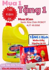 Can Nước Rửa Chén 4 Lít Robot Cty chính hãng ( Tặng Khay Lọc Rác Thiên Nga) (3)