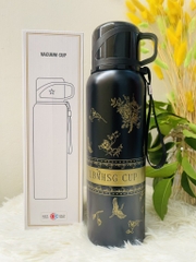 BÌNH GIỮ NHIỆT 800ml HOẠ TIẾT HOA CÓ LỌC TRÀ VÀ CỐC XỊN (7)