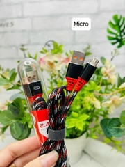 (5) Cáp sạc ống dây dù sạc nhanh 2.4A chính hãng BYZ Micro ( Samsung)