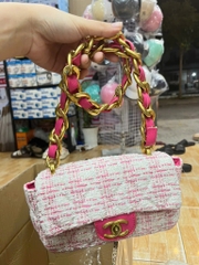 TÚI CHANEL PHỐI DẠ DÂY TO 20CM CAO CẤP SALE DỌN KHO