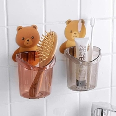 Cốc Gấu đựng Bàn chải đánh răng dán tường (1)