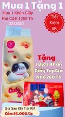 GIẤY RÚT DOG CUTE C&E 1280 TỜ ( Tặng kèm giấy rút topgia 5k) (VIP 3 Chọn phẩm hoặc ck)