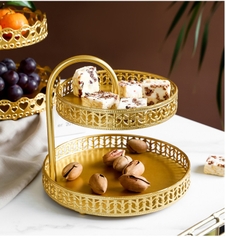 KHAY ĐỰNG BÁNH KẸO TRÁI CÂY MẠ VÀNG 2 TẦNG SANG TRỌNG (14)