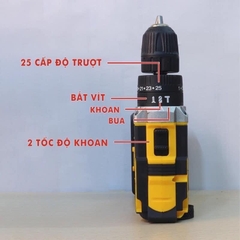 Bộ Khoan Bắn Vít Dewalt 36V Bản 1 Pin Kèm Full Phụ Kiện