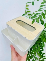 Hộp Đựng Giấy 3 Ngăn Nắp Gỗ Sang Trọng (2)