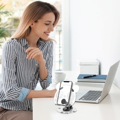 GIÁ ĐỠ ĐIỆN THOẠI CHÂN MÈO TRONG SUỐT XOAY ĐƯỢC (5)