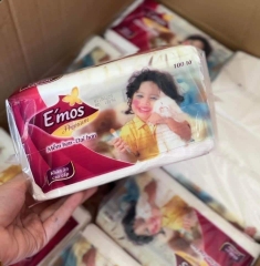 Bịch 100 Tờ Giấy Vuông Rút Emos Mềm Mịn Dai (1)