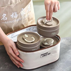 HỘP CƠM 4 NGĂN CÓ KÈM TÚI GIỮ NHIỆT LUNCH (10)