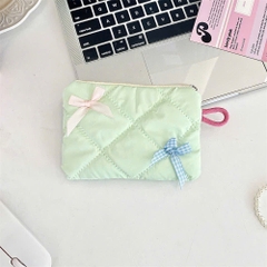 TÚI ĐỰNG MỸ PHẨM, MAKEUP 2 NƠ CHÉO SIZE NHỎ (3)