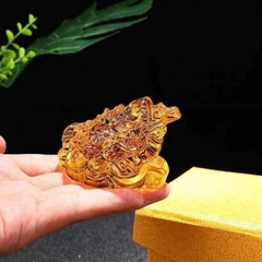 CÓC PHA LÊ 3 CHÂN 7cm PHONG THUỶ (3)