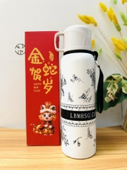 BÌNH GIỮ NHIỆT 800ml HOẠ TIẾT HOA CÓ LỌC TRÀ VÀ CỐC XỊN (7)