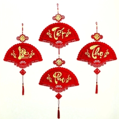 LIỂN QUẠT TREO HÌNH CHỮ PHÚC TRANG TRÍ DECOR TẾT (2)