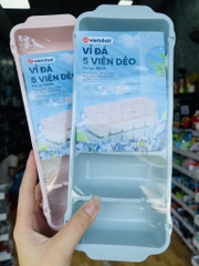 Vỉ Làm Đá Viên Lớn 5 Viên Dẻo Hàng Việt Nhật (1)