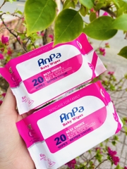 KHĂN ƯỚT ANPA CAO CẤP 20 TỜ CHÍNH HÃNG KHÔNG MÙI AN TOÀN CHO BÉ (1)