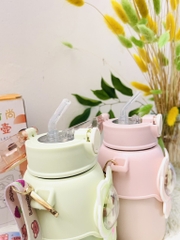 BÌNH GIỮ NHIỆT INOX 600ml HÌNH THÚ KUTE CHO BÉ (12)