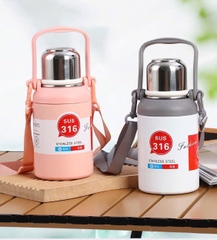 BÌNH GIỮ NHIỆT INOX 316 KO RỈ 900ml CÓ QUAI XÁCH (9)