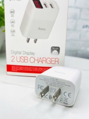 CÓC SẠC NHANH C86 2 CỔNG USB CÓ ĐÈN LED LCD CHÍNH HÃNG HOCO (7)