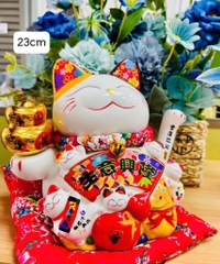 MÈO SỨ THẦN TÀI 23cm VẪY TAY CHÀO KHÁCH (20)