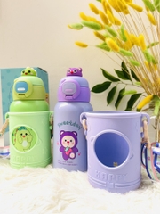 Bình nước giữ nhiệt có dây đeo chéo cực dễ thương 520ml (10) '