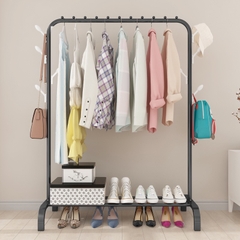 Giá/Kệ treo quần áo kèm 8 móc bên hông 150x110cm